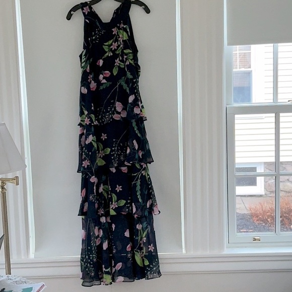 Dresses & Skirts - Tommy Hilfiger Floral Sleeveless Maxi Dress - Black and Pink